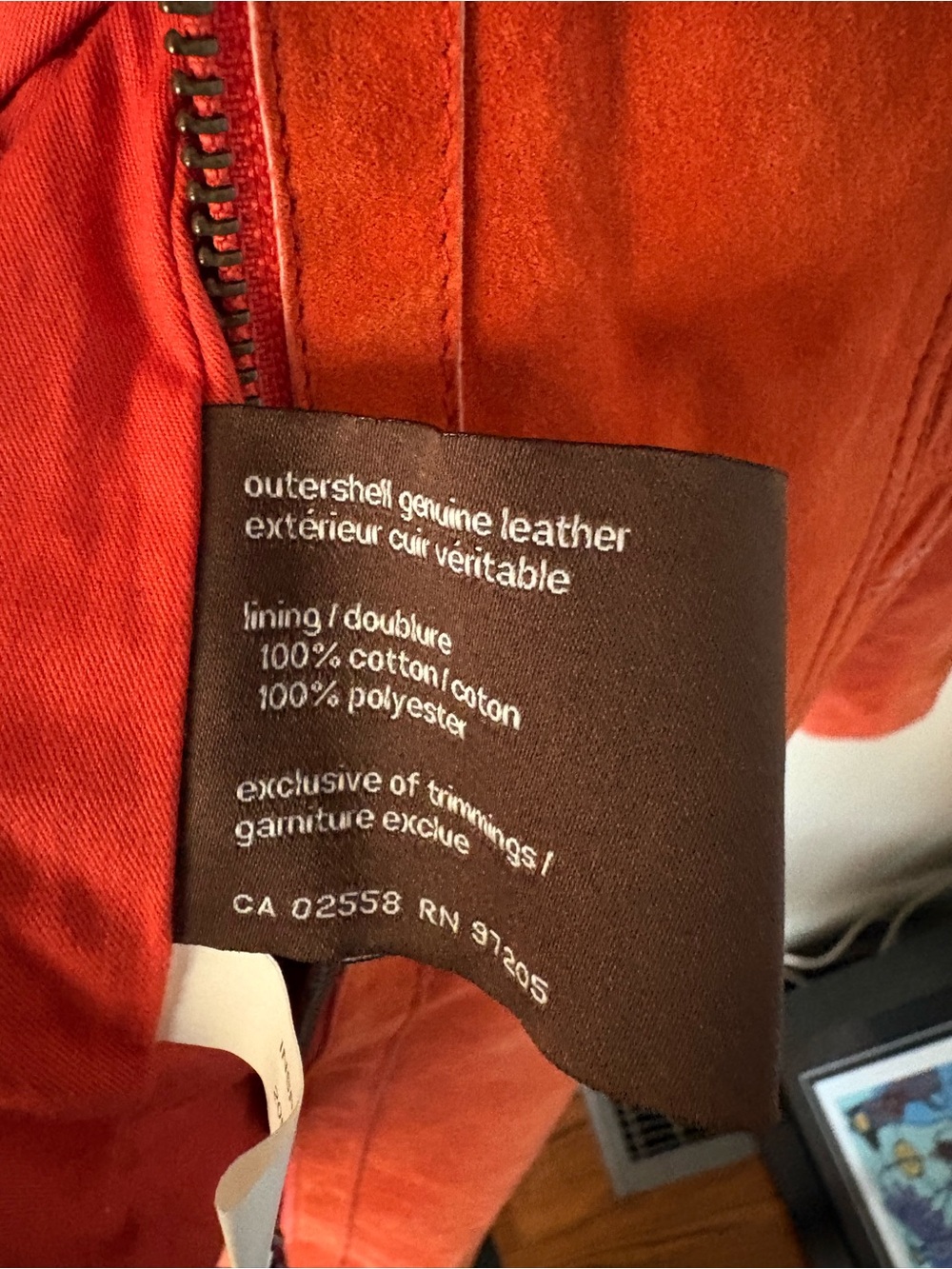 Danier Orange leather Hooded Utility Jacket - Picture 12 of 14